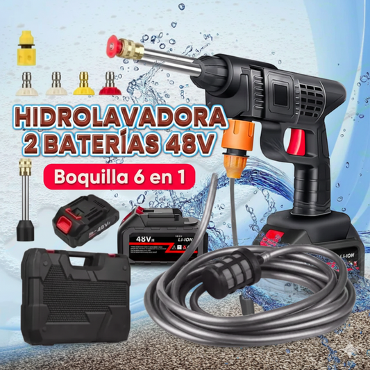 Hidrolavadora Inalámbrica de 48V con Boquilla 6 en 1